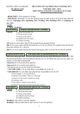 Đề cương ôn tập Học kì 1 Tiếng Anh 11 năm 2025–2026 trường THPT An Khánh (Cần Thơ)